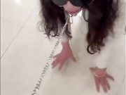 会喷水的姐姐 把她栓着狗链 姐姐口塞像母狗