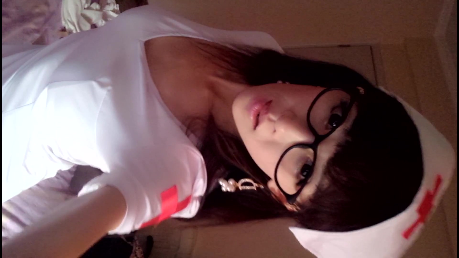 白虎网络红人瞳孔2016VIP定制黑丝护士制服诱惑